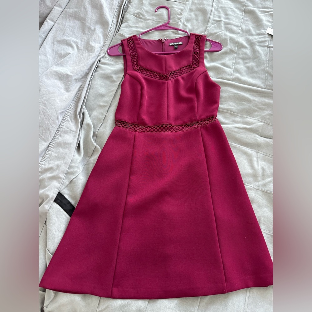 Express lace cut out dress